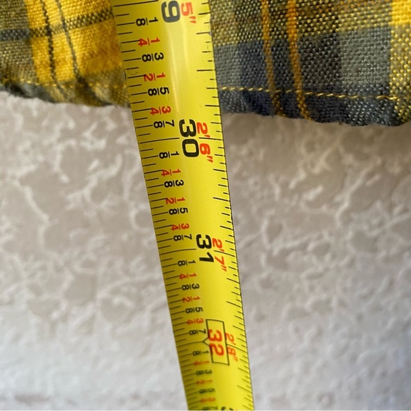 Volcom Men’s Yellow Plaid Skate Snow Longsleeve Button Down Flannel Shirt SZ M - Picture 4 of 10